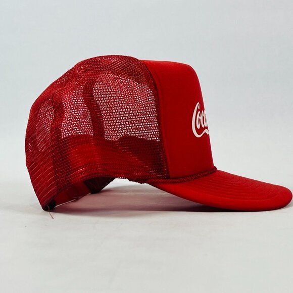 Vintage Nissin Coca-Cola Red Cap Hat Adjustable Logo Promo Collectible Soft Brim - Picture 2 of 6